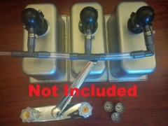 LARGE 3 Compartment Sink Set For Portable Concession Sinks Food Trucks
