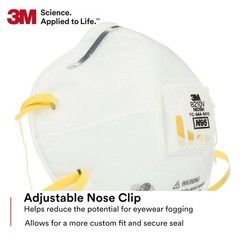 10 PCs 3M 8210V N95 Particulate Respirator Protective Dust Masks