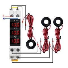 AC 80-500V 100A DIN Rail Ammeter Voltmeter Digital Display Voltage Current Meter