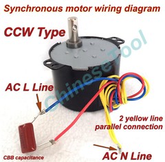 US stock Synchronous Motor 50KTYZ AC 110V 120V 50/60Hz 2.5r/m CW/CCW 6W 25kgf.cm