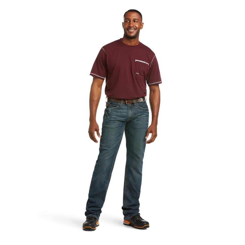 Ariat Men’s Rebar M5 Straight Durastretch Edge Stackable Straight Leg Jean 30