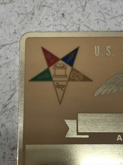 NEW Vintage SSN Social Security Card Metal USA Freemason Blazing Star Lodge