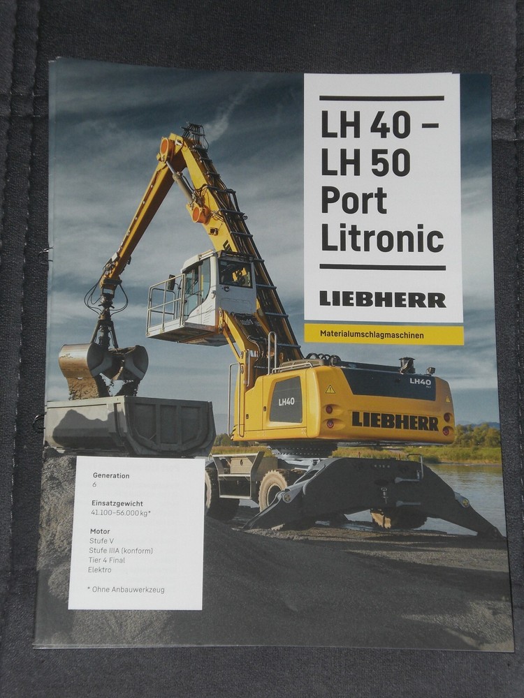 Liebherr material handling machines LH50, LH 40 brochure from 04/2024 (LH 144)