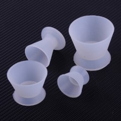 Dental Flexible Lab Silicone Dappen Dish Mixing Cup Suction Rubber No-Stick Bowl