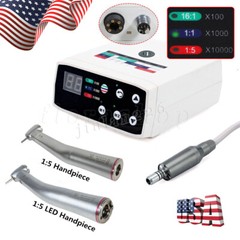 NSK Style Dental Brushless LED Electric Micro Motor/1:5 Increasing Handpiece UPS