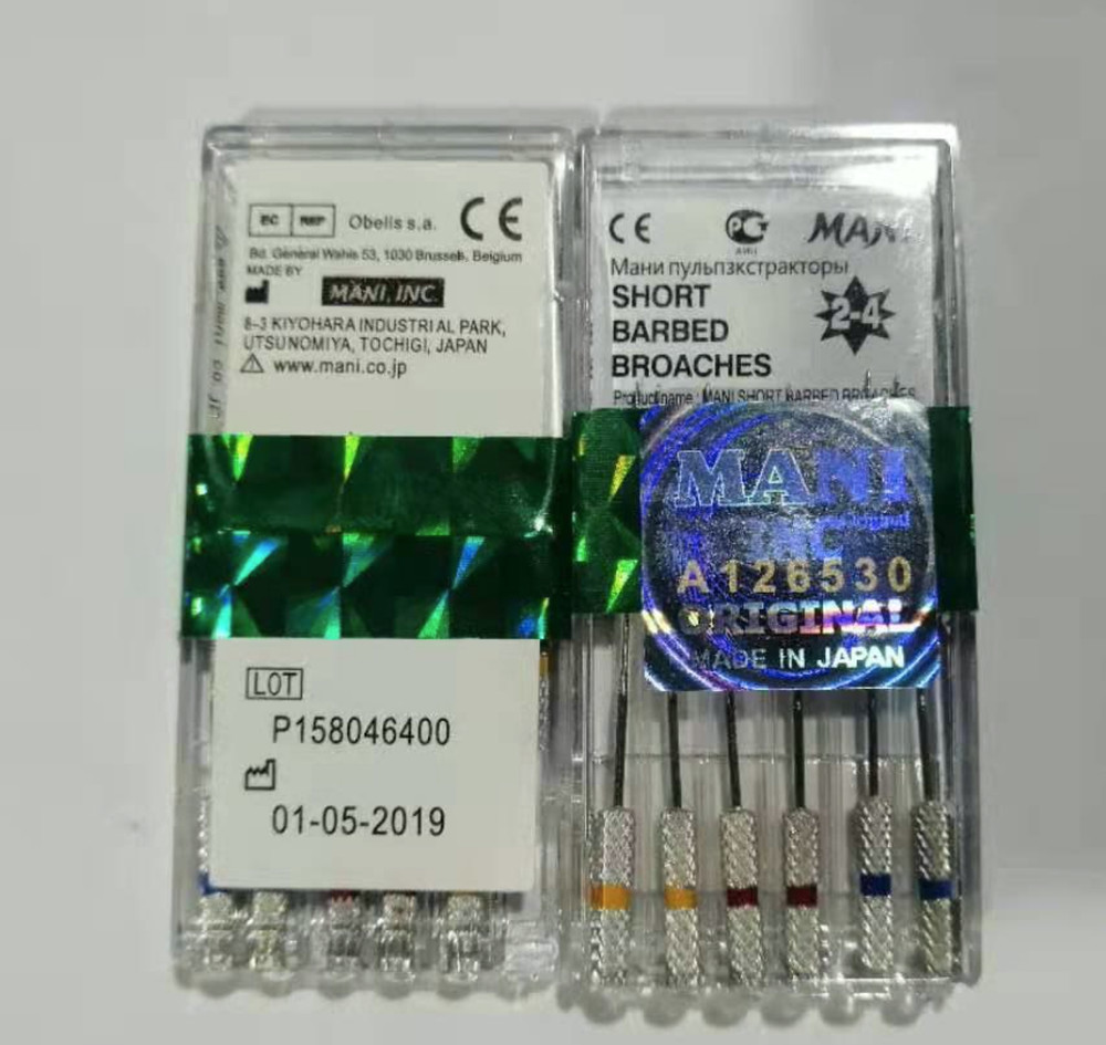Dental Endodontic Files Root Canal Short Barbed Broaches #1-6 25mm or 21mm