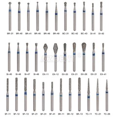 500Pcs 100 Types AZDENT Dental Diamond Burs Drills for High Speed Handpiece