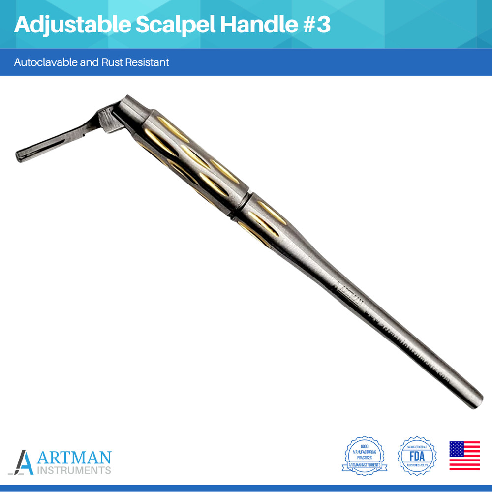 Adjustable Scalpel Handle #3 with 7 Adjustable Positions ARTMAN