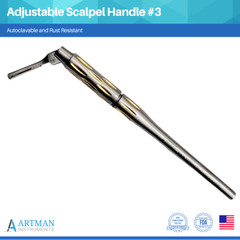 Adjustable Scalpel Handle #3 with 7 Adjustable Positions ARTMAN