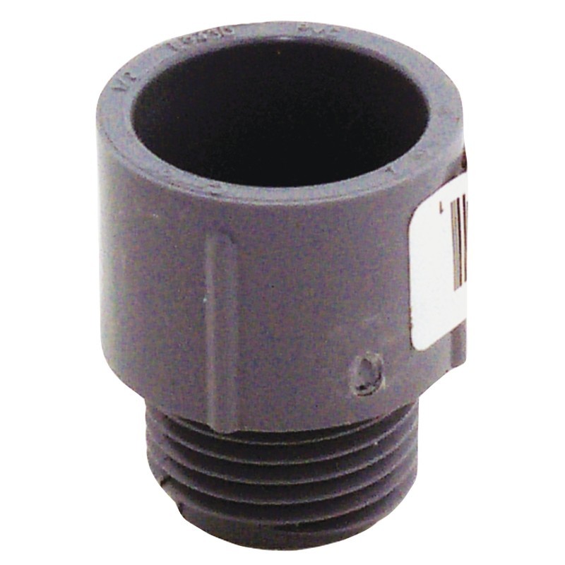 Carlon E943D-CTN Terminal Adapter, 1/2 in MPT x Socket, 1.04 in Dia, 1.31 in L,