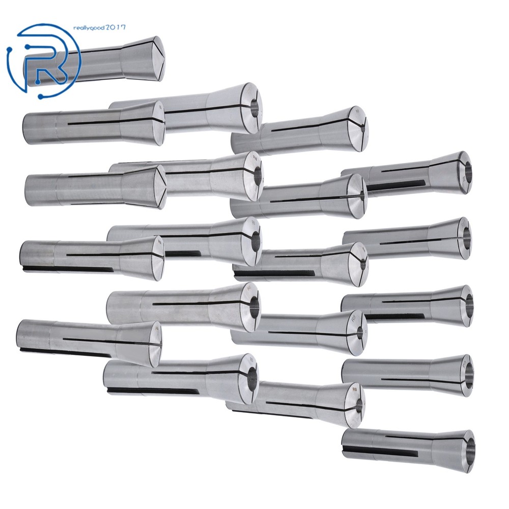 Metric R8 Collet Set 1mm to 20mm 20 Pcs Set High Precison for Milling
