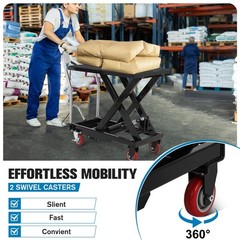 ✨330 500 1100Lbs Hydraulic Lift Table Cart 28.5″ or 32″ Lifting Single Scissor