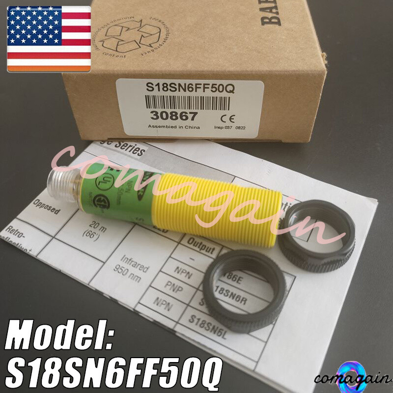 New In Box For BANNER S18SP6FF50Q 30867 Photoelectric Sensor Shipped from USA