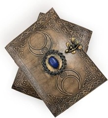 Handmade Coffee Leather Journal with Stone–5×7 Diary,200Pages|B1G1 Combo Set