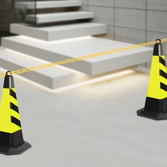200ft Plastic Barrier Chain Yellow Chain Safety Chain Barrier Fits Crowd Control