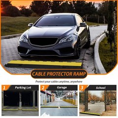 3 Channel Rubber Cable Protector Ramps 28000 lbs Capacity Speed Bump Driveway