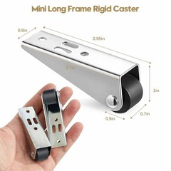 4Pcs 0.9 Low Profile Caster Wheels for Door Repair Furniture Fixed Rollers