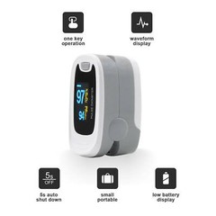 CMS50NA FingerTip Pulse Oximeter Blood Oxygen meter SpO2 Heart Rate Monitor Grey