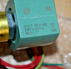 New Asco ~ 8210G003 ~ 48VDC Solenoid Valve 5-125PSI 3/4″ Pipe 11.6W ~ (8210D3)