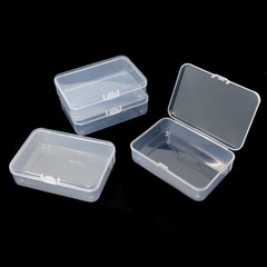 4pcs Clear White Rectangle Mini Storage Containers Box for Business Card,Acce…
