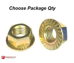 5/16″-18 Grade 8 SERRATED Flange Whiz Lock Nuts Coarse Zinc Yellow Plated