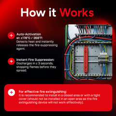 FEROSTICKER Small Automatic Fire Extinguisher for Electric Boxes (Pack of 1)