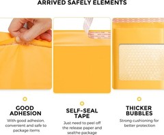 500 #000 4×8″ KRAFT BUBBLE MAILER PADDED ENVELOPES 4″ x 8″ 4×8 4in 8in