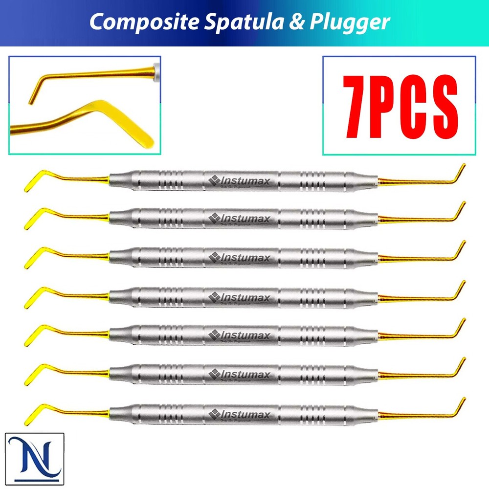 Dental Composite Filling Instruments Spatula & Plugger Titanium Colorful Tips