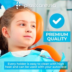 Dental Bibs 50 Blue + 5 Bib Clips Kit Disposable Waterproof Patient Protection