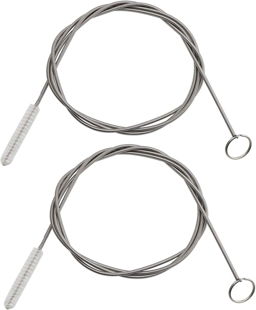 2 Pack 60 Inch Long Flexible Tube Cleaning Brush, Silver, Gray, White
