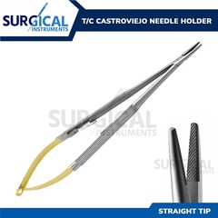 T/C Castroviejo Needle Holder 7″ STRAIGHT Surgical DENTAL Instruments German GR