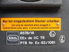 Steel switchgear switch socket 8578/16/new original packaging