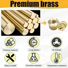 3/4″ Male to 3/8″ Female Brass Reducer Bushing, Versatile NPT Adapter Set of 2