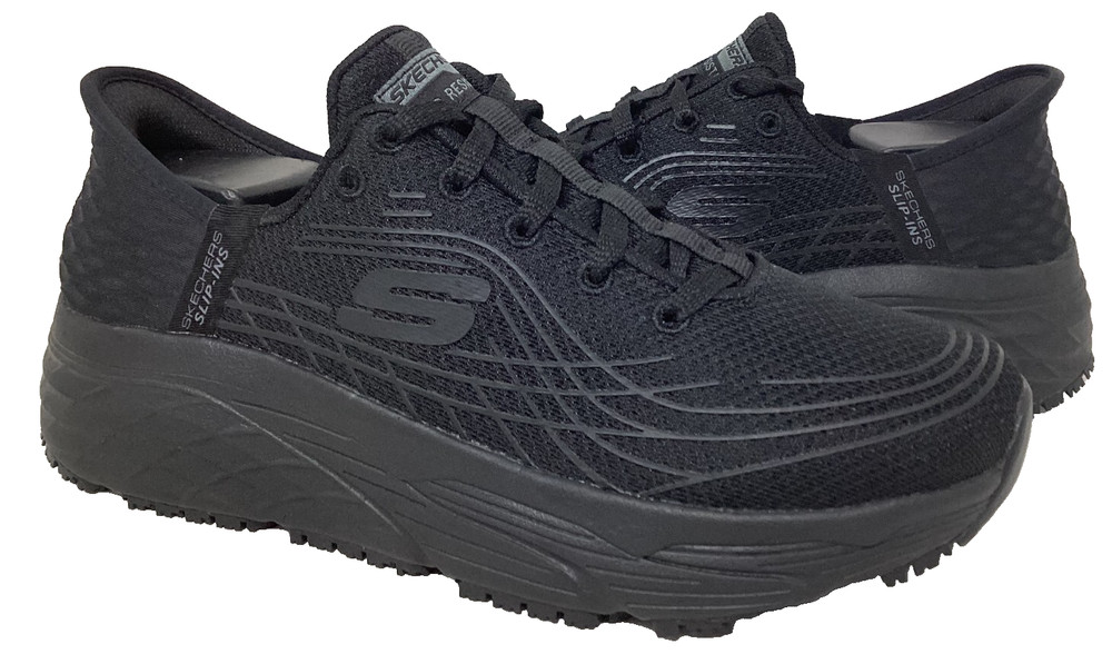 Skechers Women’s Slip-Ins Work Max Cushion Elite Shoes Blk Wides Size:9 205S