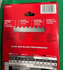 Milwaukee Tool Extreme Thick Metal Deep Cut Band Saw Blade 3pk