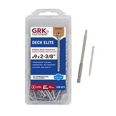 GRK Fasteners Deck Elite 316 Stainless Steel #9 x 2-3/8″ Hidden Deck Screws,