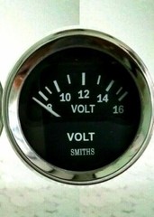 Smiths Ancillary Battery Voltmeter Volt Gauge Chrome Rim 52mm 2″