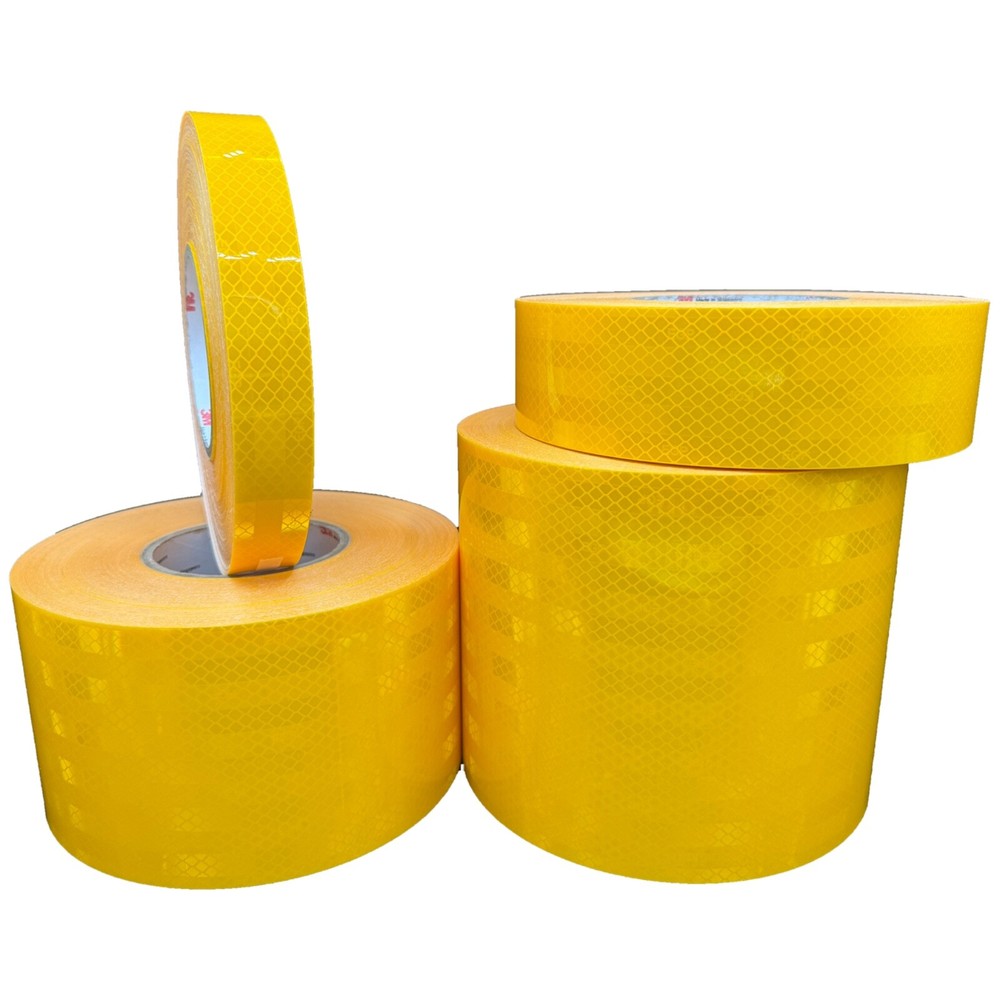Yellow Reflective Tape 3M 3430 EGP (1″, 2″, 4″, 6″) Air Backed Micro Prismatic