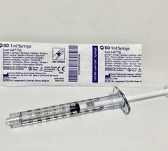 BD Syringe 1 mL Luer-Lok tip STERILE Box of 100 #309628 Brand New EXP.08-2030
