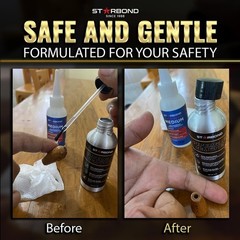 Starbond Super Glue Remover, Dissolves Adhesive & CA Glue, Brush Cap Applicator