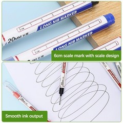 15pcs Long Nib Marker Pens 20mm Waterproof Carpenter Woodworking Tool
