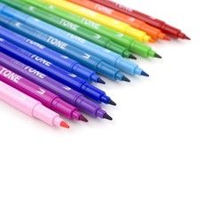 Tombow 61526 Twintone Marker Set Rainbow 12-Pack. Double-Sided Markers Perfect