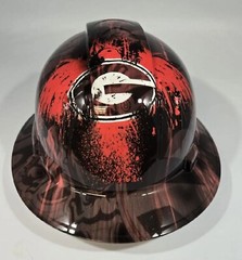 New Full Brim Hard Hat Custom Hydro Dipped GEORGIA BULLDOGS