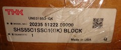 THK SHS55C1SSC1 (GK) Bearing Block 20235 51222 09000 Linear Guide NEW