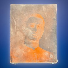Vintage Portrait Printing Blocks Lot 3 Men Letterpress Printer Cuts Zinc