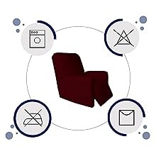 Super Stretch Chair Sofa Slipcover with Pocket – Spandex Non Slip Soft Couch
