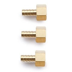 U.S. Solid 3pcs Brass Hose Fitting Pipe Adapter 3/8″ Barb To 3/8″ NPT Female