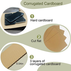 50 Pack Corrugated Cardboard Sheets 8.5X11 Inch, 1.7Mm Thick Flat Cardboard Pape