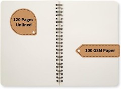 24 Pack Hard Cover A5 Spiral Journal Unruled Notebook 60 Sheets Each 5.8×8.25 In