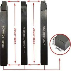 3PCS 3/8 Lathe External Turning Tool Holder Gold Indexable Carbide-Insert DCMT07